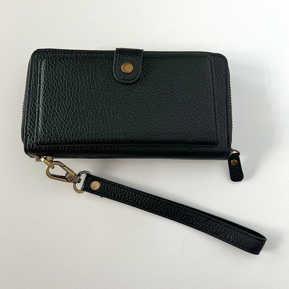 Multifunction Wristlet Multiple Card Slot Wallet Phone Case in Black - Picture 2 of 8